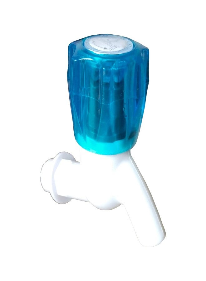 Droptech Blue Crystal PVC Plastic Bib Cock/Water Taps for Kitchen Bathroom Wash Basins - Set of 12 (1/2", 15 mm) Type PVC Taps Faucet for Hot and Cold Water - Image 2